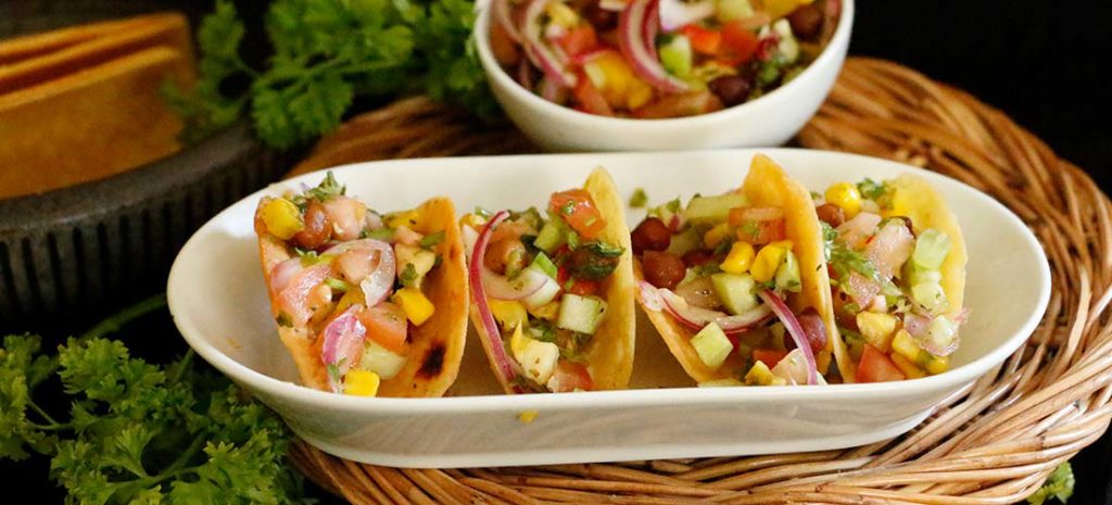 Taco's with salad