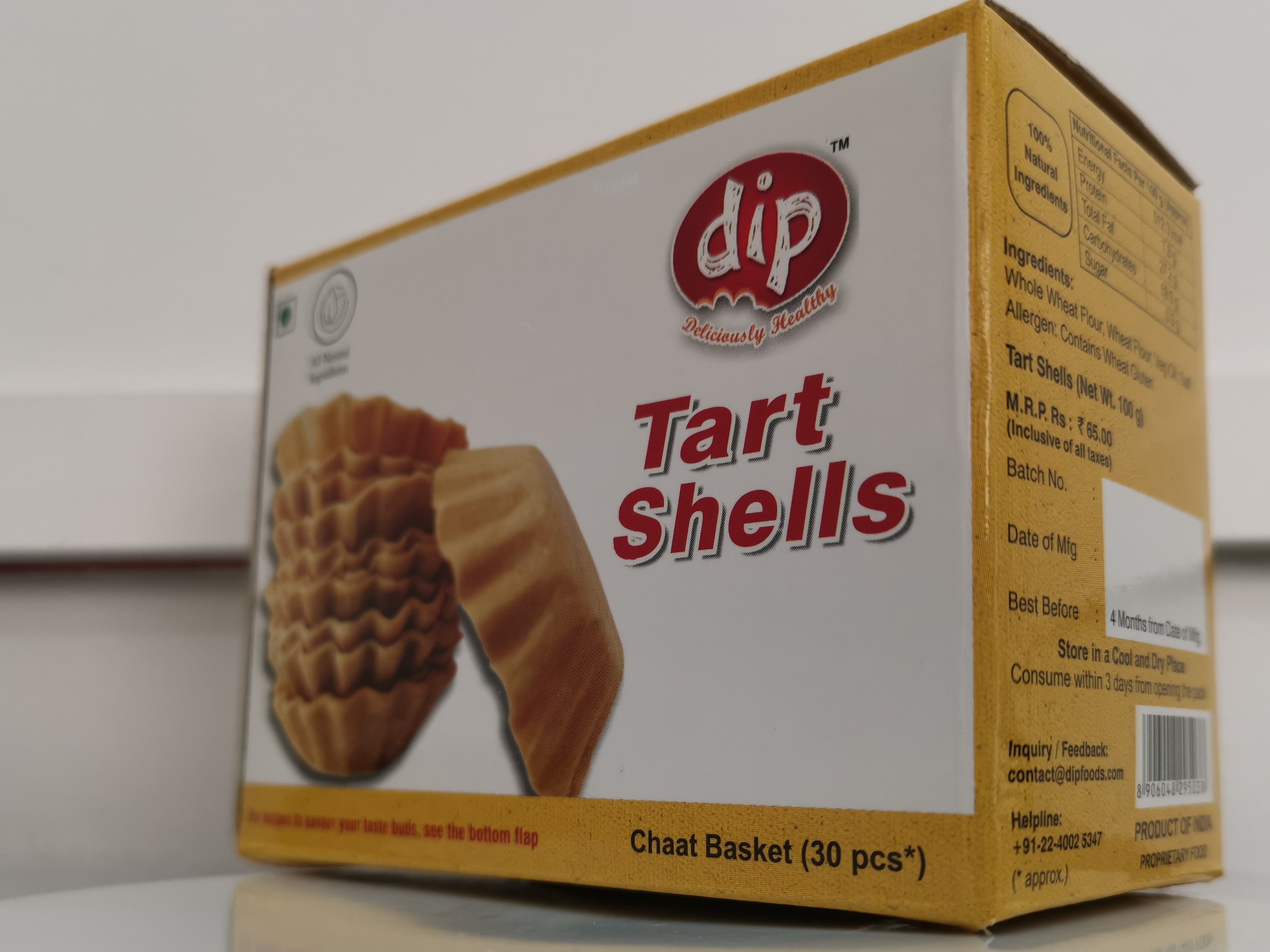 Rectángulo bicapa Atrevimiento Tart Shells - Canapes Chaat Basket | DIP Foods - Shop Online