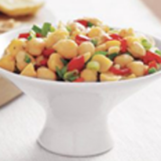 Chickpea With Red Pepper Salsa